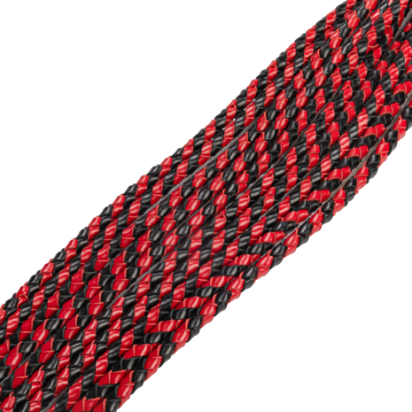 RISE - Cat O' Nine BDSM Zweep - Heavy - Zwart/Rood