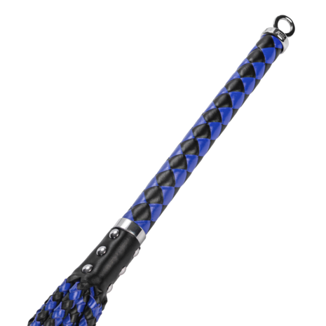 RISE - Cat O' Nine BDSM Zweep - Extra Heavy - Zwart/Blauw