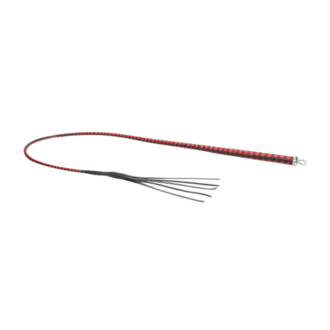 RISE - BDSM Zweep - Feather Soft Single Tail - Rood/Zwart
