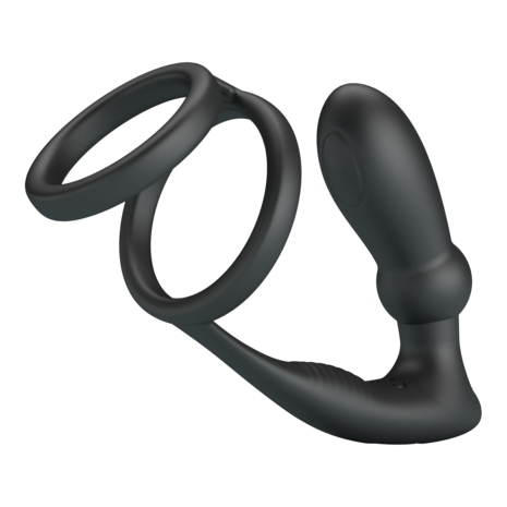 Pretty Love - Emoni - Cockring met Buttplug - Zwart