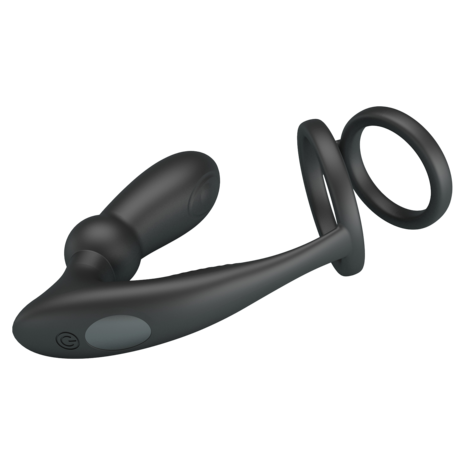 Pretty Love - Emoni - Cockring met Buttplug - Zwart