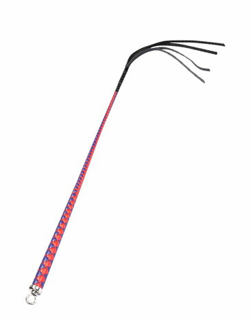 RISE - Japanse Bull Whip - 90 cm - Rood/Blauw