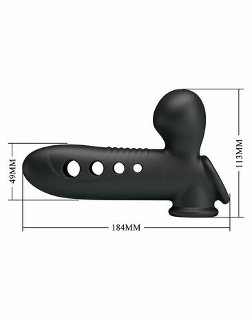 Pretty Love - Crane - Opblaasbare Penis Sleeve - Zwart