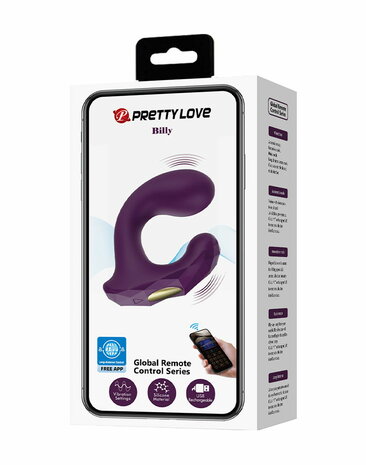 Pretty Love - Billy - G-Spot Vibrator - App Control - Paars