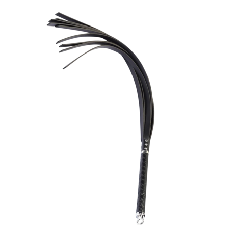 RISE - Lange Flogger met Harde Strengen ‚Äì Zwart