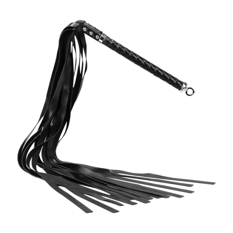 RISE - Lange Flogger met Zachte Strengen - Zwart