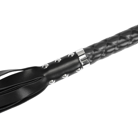 RISE - Lange Flogger met Zachte Strengen - Zwart