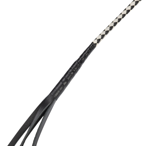 RISE - Japanse Bull Whip - 120 cm - Zwart/Wit