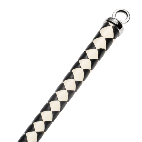 RISE - Japanse Bull Whip - 120 cm - Zwart/Wit