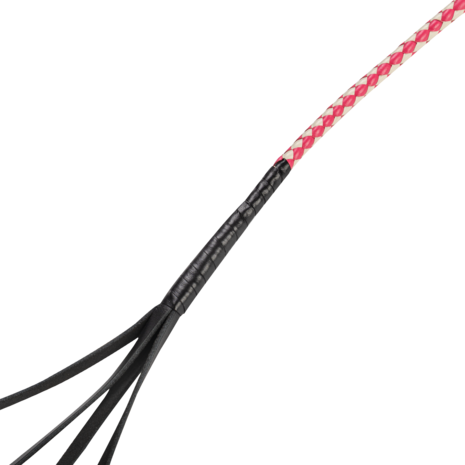 RISE - Japanse Bull Whip - 120 cm - Roze/Wit