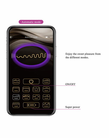 Pretty Love - Klay - Stotende Vibrator - App Control - Paars
