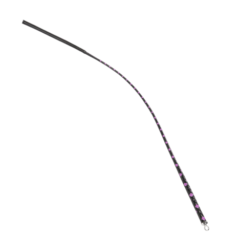 RISE - BDSM Zweep -  Feather Slim Single Tail  - Zwart/Paars