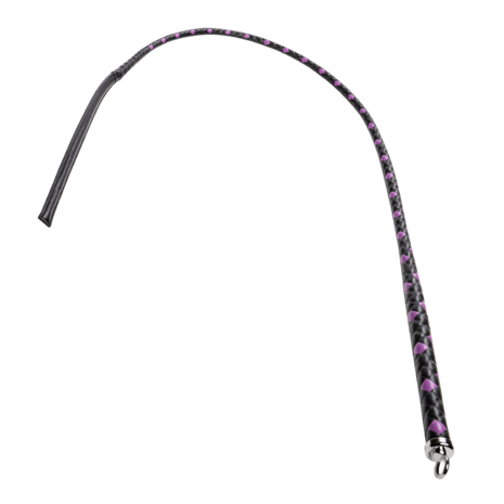RISE - BDSM Zweep -  Feather Slim Single Tail  - Zwart/Paars