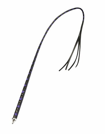 RISE - BDSM Zweep - Feather Hard Single Tail - Zwart/Blauw