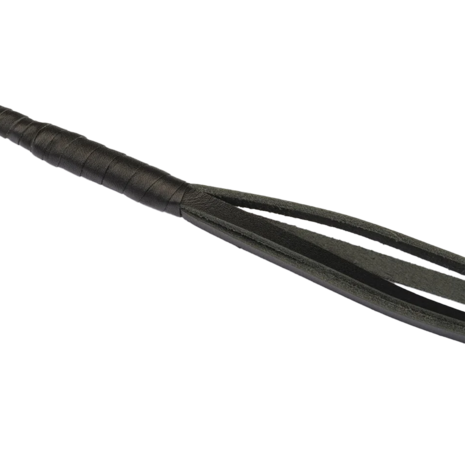RISE - BDSM Zweep - Feather Hard Single Tail - Zwart/Geel