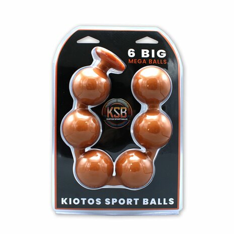 Kiotos - Sport Balls - 6 Grote Anaal Ballen - Siliconen - Diameter 70 mm
