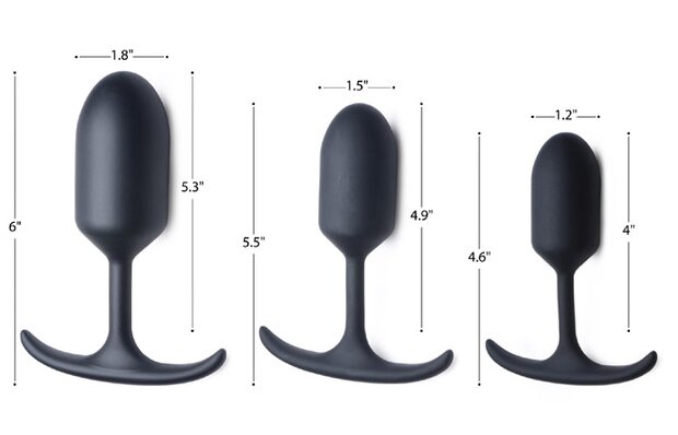 Heavy Hitters - Siliconen Buttplug met Metalen Gewicht - Maat L