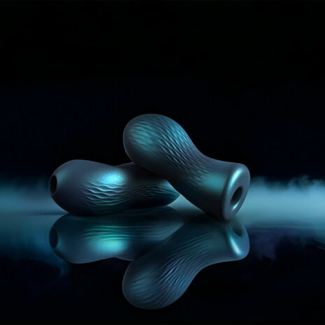 Dorcel - Sili-Cup - Dual Sensation Masturbator - Siliconen - Blauw Metallic