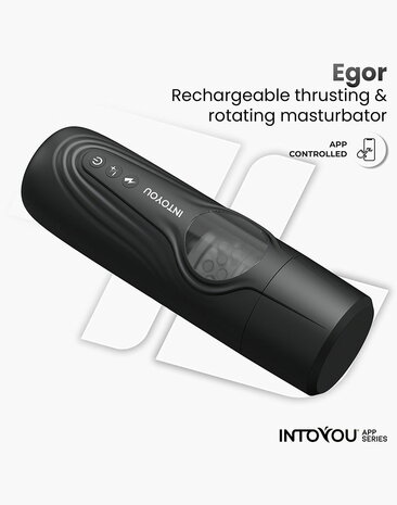 IY - Egor - App Bediende Masturbator met Trusting & Rotatie – Zwart