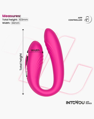 IY - Couty - Koppelvibrator met 360° Oscillatie en App-bediening – Roze