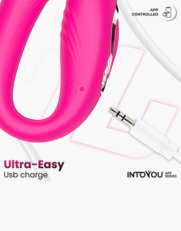 IY - Couty - Koppelvibrator met 360° Oscillatie en App-bediening – Roze