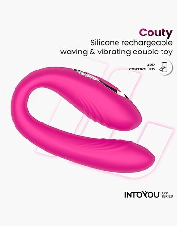 IY - Couty - Koppelvibrator met 360° Oscillatie en App-bediening – Roze