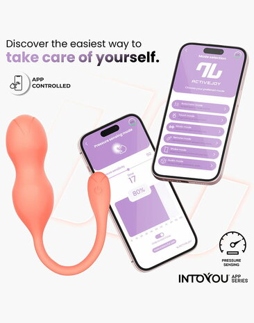IY - Kyra - App Bediende Bekkenbodemtrainer Vaginaballetjes  met Vibratie – Oranje