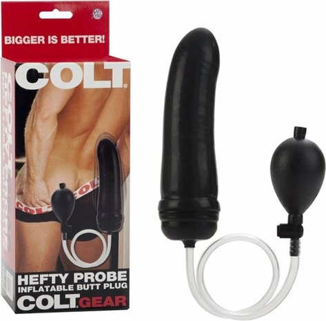 Colt Hefty Probe – Opblaasbare Buttplug – Zwart – Ø 45 mm