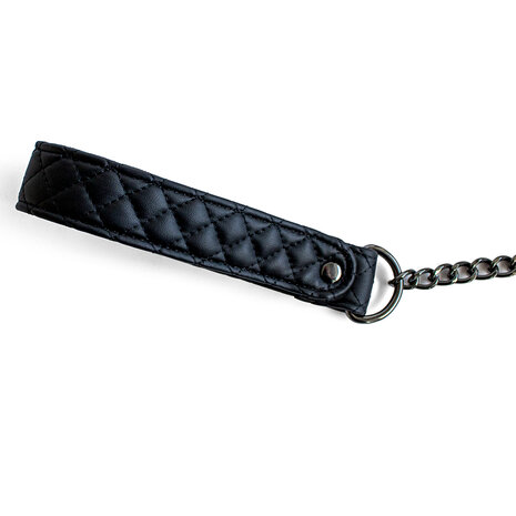 SODORRA Vegan + Neo Collar met Leash - Kunstleer - Zwart