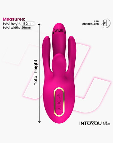 IY - Derek - Clitoris Vibrator - Bewegende Vingers - 3 motoren - App-bediening - Roze
