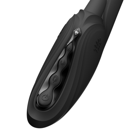 ZALO - Ares - Likkende G-Spot Rabbit Vibrator - Verwarmend - App Control - Obsidian Zwart