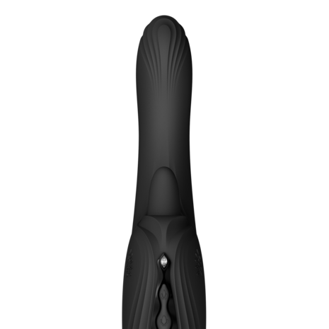 ZALO - Ares - Likkende G-Spot Rabbit Vibrator - Verwarmend - App Control - Obsidian Zwart