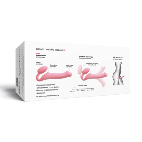 Strap-On-Me - Strapless Strap-on Dildo - Buigbaar - Roze - Maat L