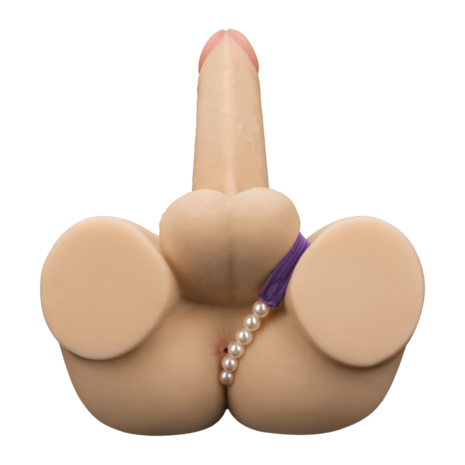 LoveToy - Streetgirl's 14 Masturbator met Buigbare Dildo - Beige