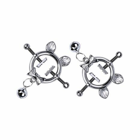 Kiotos - Kittenoortjes met Strik en Belletje - Tepelklemmen met ketting