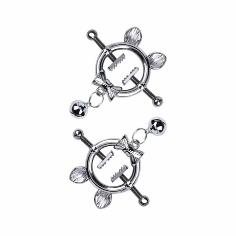 Kiotos - Kittenoortjes met Strik en Belletje - Tepelklemmen met ketting