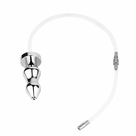 Kiotos - Holle Penisplug - Holle Dilator - Met Holle Geribbelde Buttplug - Ass Lock - RVS