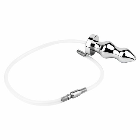 Kiotos - Holle Penisplug - Holle Dilator - Met Holle Geribbelde Buttplug - Ass Lock - RVS