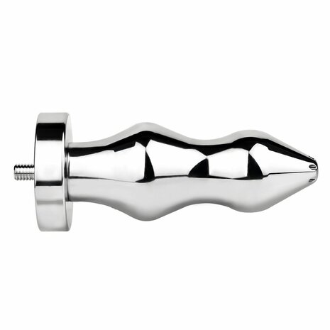Kiotos - Holle Penisplug - Holle Dilator - Met Holle Geribbelde Buttplug - Ass Lock - RVS