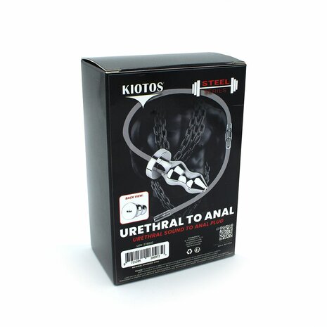 Kiotos - Holle Penisplug - Holle Dilator - Met Holle Geribbelde Buttplug - Ass Lock - RVS