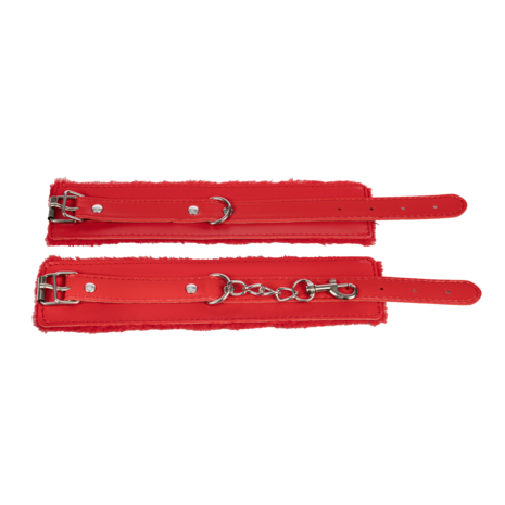 TieMeUp - Boeien imitatieleder - Zachte bontvoering - Rood