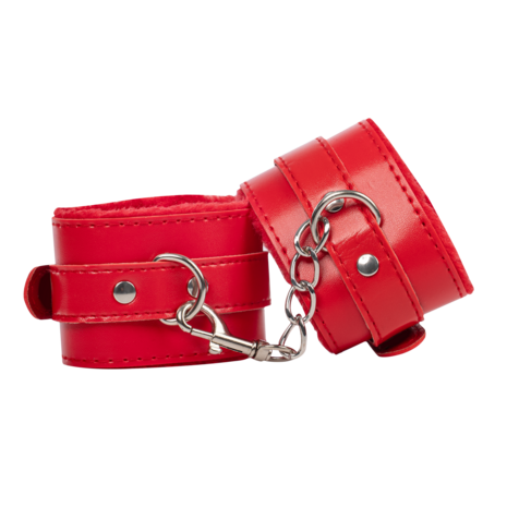 TieMeUp - Boeien imitatieleder - Zachte bontvoering - Rood