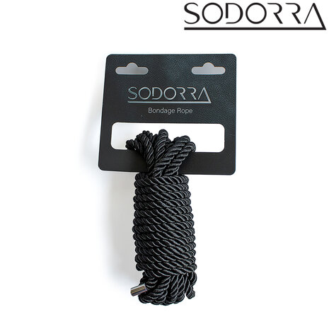 SODORRA - Shibari Bondagetouw - Zwart - 5 meter