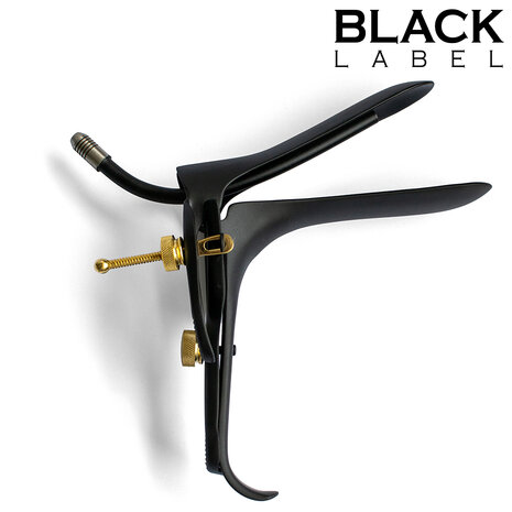 Black Label - Cusco Speculum met glijmiddel-tube - Zwart/Goud