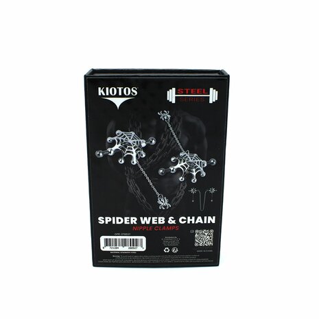 Kiotos - Spiderweb met hangende Spin - Tepelklemmen met ketting