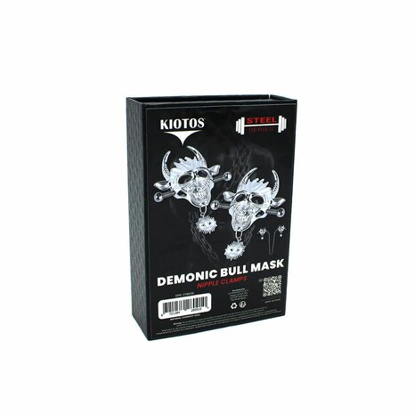 Kiotos - Demonic Mask  met hanger - Tepelklemmen met ketting