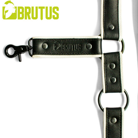 Brutus - Lederen Beenharnas - Verstelbaar- Zwart/Wit