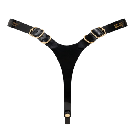 Strap-On-Me - Kunstleren Strapon Harnas Fabulous - Passend van XS t/m XXL - Zwart Lak