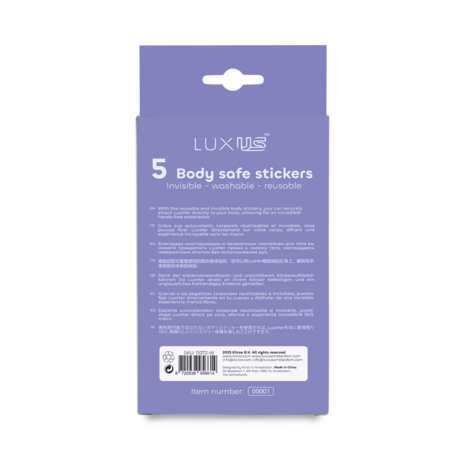 Luxus - Zelfklevende Stickers voor de Luxus Vibrator - 5 stuks - Transparant