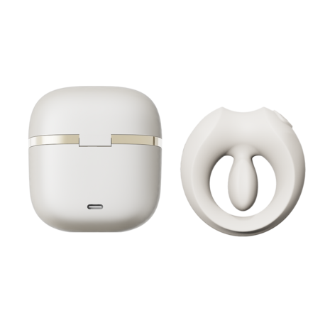 ZALO - Apis - Vibrerende Cockring voor Koppels - App Control - Ivoorwit